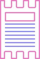 Ticket Linear Two Colour Icon vector