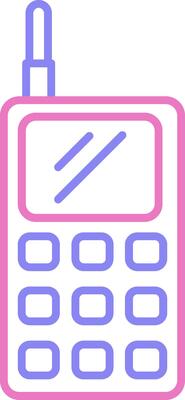 Walkie Talkie Linear Two Colour Icon