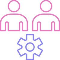 Business People Linear Two Colour Icon vector