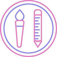 Edit Tools Linear Two Colour Icon vector