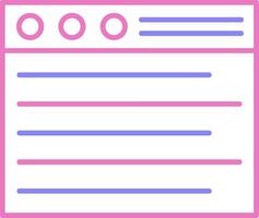 Browser Linear Two Colour Icon vector