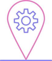 Localization Linear Two Colour Icon vector