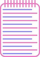 lista lineal dos color icono vector