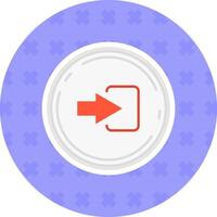 Log in Flat Sticker Icon vector