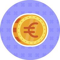 euro plano pegatina icono vector