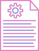 Report Linear Two Colour Icon vector