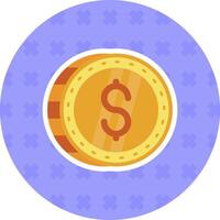 dólar plano pegatina icono vector