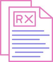 rx lineal dos color icono vector