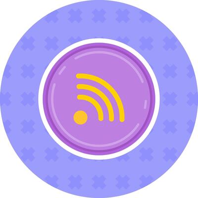 Rss Flat Sticker Icon
