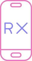 rx lineal dos color icono vector