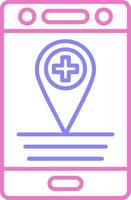 Health Clinic Linear Two Colour Icon vector