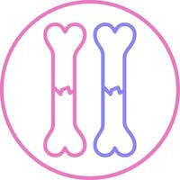 Bone Linear Two Colour Icon vector