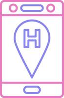 Hospital Linear Two Colour Icon vector