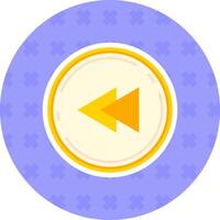 Fast forward Flat Sticker Icon vector