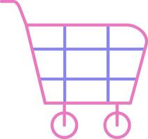 Shopping Cart Linear Two Colour Icon vector