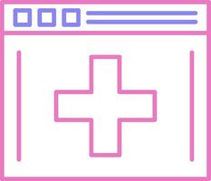 Medical App Linear Two Colour Icon vector