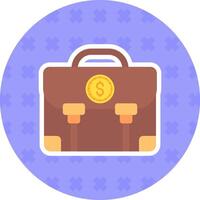 Money bag Flat Sticker Icon vector