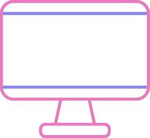 Monitor Linear Two Colour Icon vector