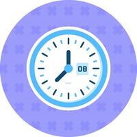 Clock Flat Sticker Icon vector