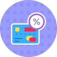 Percentage Flat Sticker Icon vector