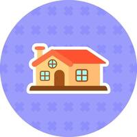 House Flat Sticker Icon vector