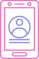 Avatar Linear Two Colour Icon vector