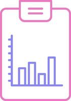 Bar Chart Linear Two Colour Icon vector