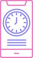 Time Linear Two Colour Icon vector