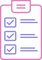 Checklist Linear Two Colour Icon vector