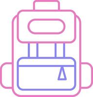 Backpack Linear Two Colour Icon vector