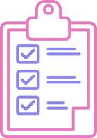 Clipboard Linear Two Colour Icon vector