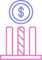 Dollar Linear Two Colour Icon vector