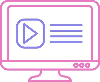 tutorial lineal dos color icono vector