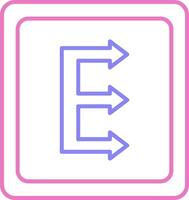 Tres flechas lineal dos color icono vector
