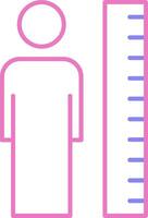 Height Linear Two Colour Icon vector