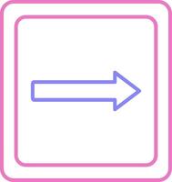 Right Linear Two Colour Icon vector