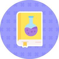 Chemistry book Flat Sticker Icon vector