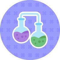 Experiment Flat Sticker Icon vector