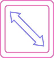 Right Down Linear Two Colour Icon vector