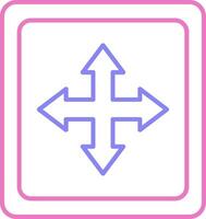 cruzar símbolo lineal dos color icono vector