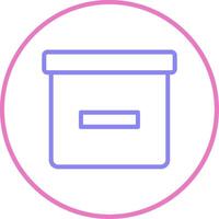 Box Linear Two Colour Icon vector