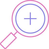 Zoom In Linear Two Colour Icon vector