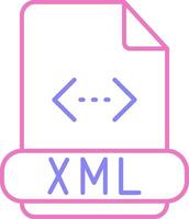 Xml Linear Two Colour Icon vector