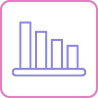 Bar Chart Linear Two Colour Icon vector