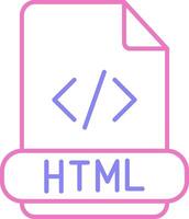 Html Linear Two Colour Icon vector