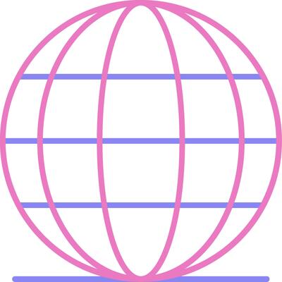 Worldwide Linear Two Colour Icon