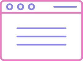 Browser Linear Two Colour Icon vector