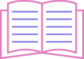 Book Linear Two Colour Icon vector