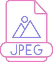 Jpeg Linear Two Colour Icon vector
