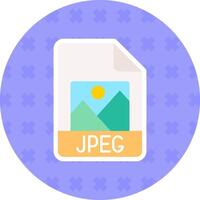 Jpg Flat Sticker Icon vector